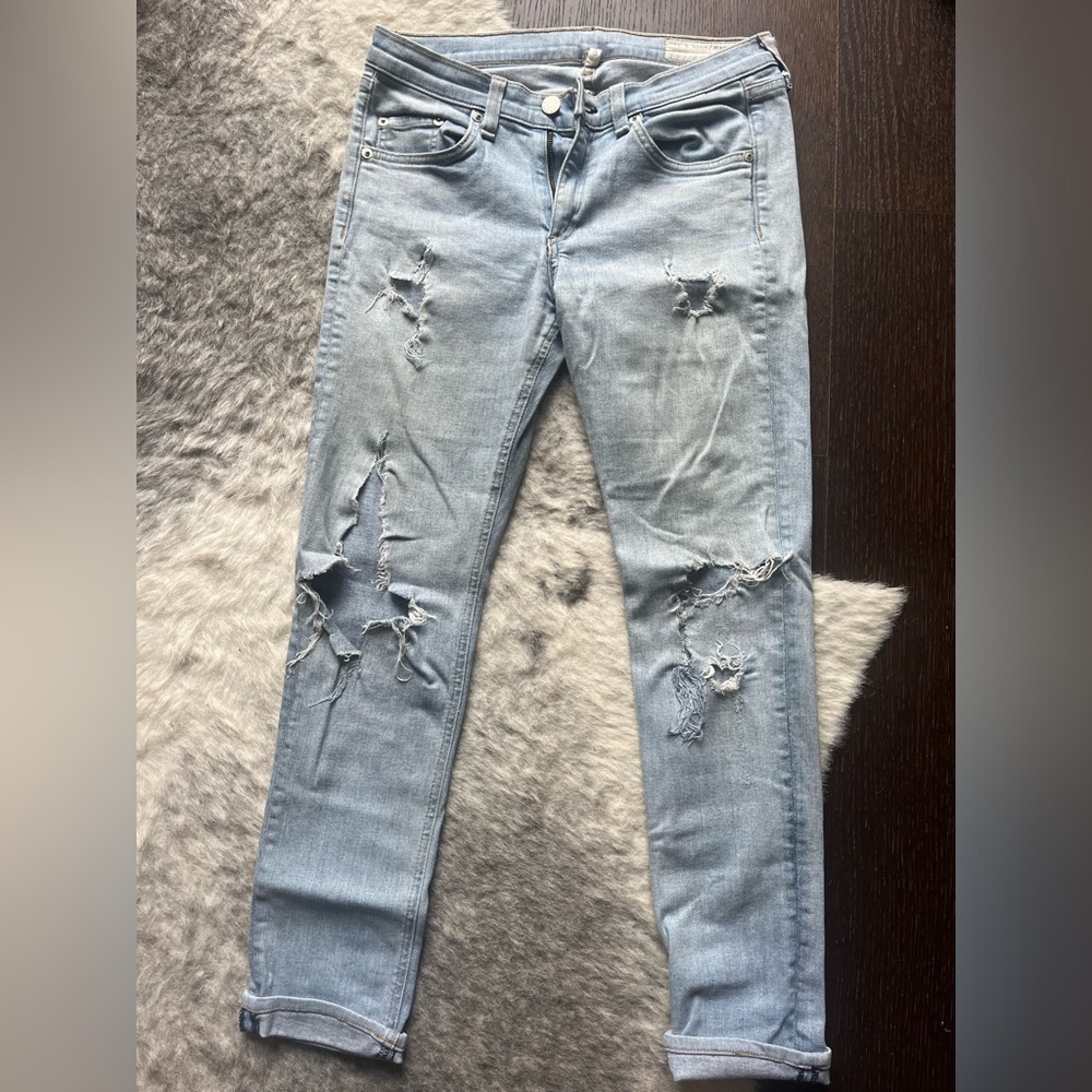 Rag & Bone Distressed Denim Capris US 28